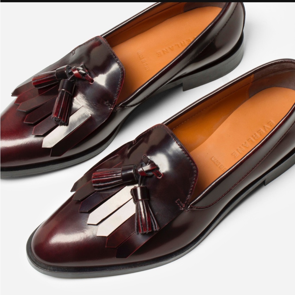 Everlane Womens Oxblood The Modern Tassel Loafer Size 9 Made In Italy